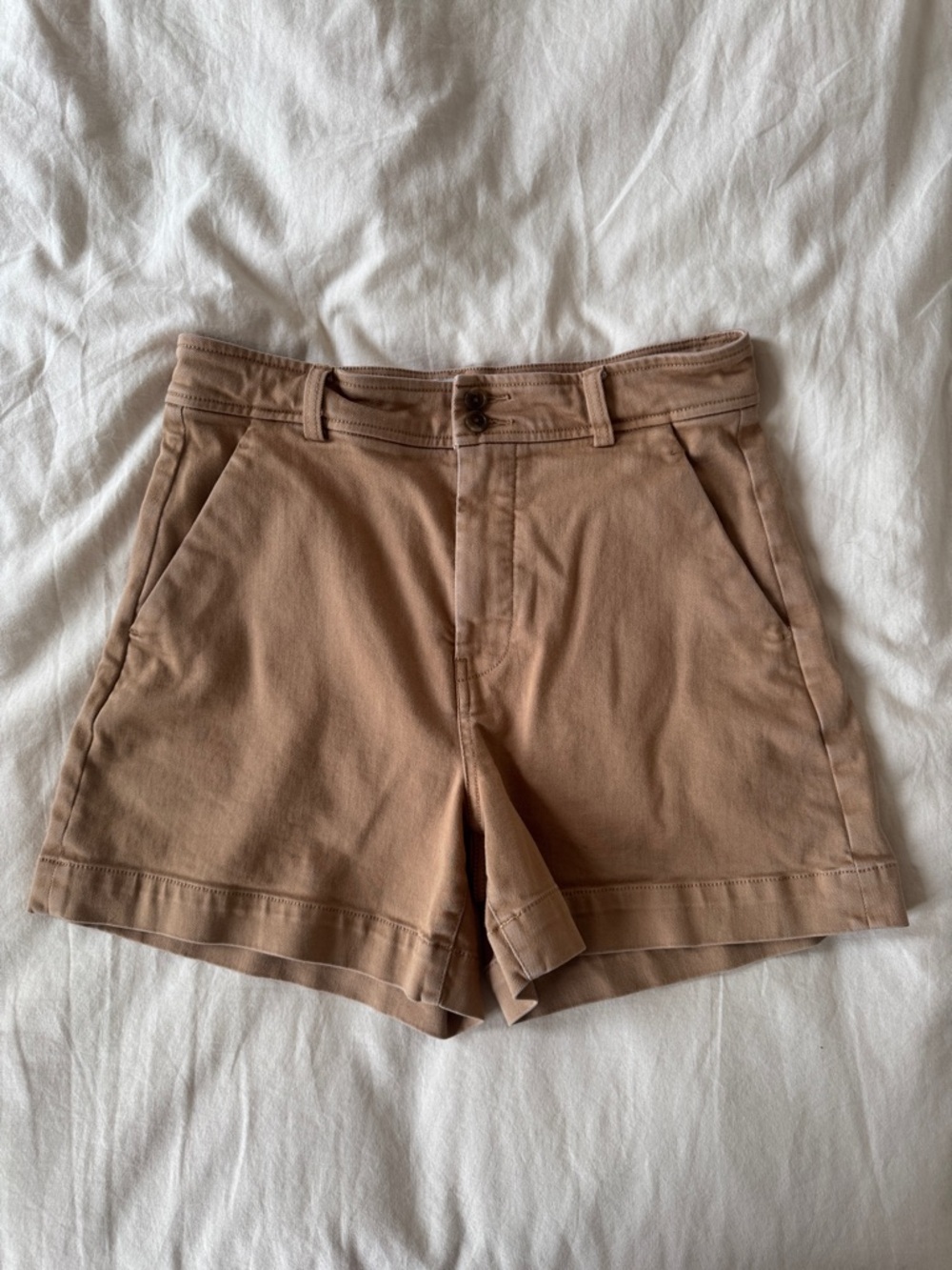 Everlane Way High Twill Short Ash Brown 6